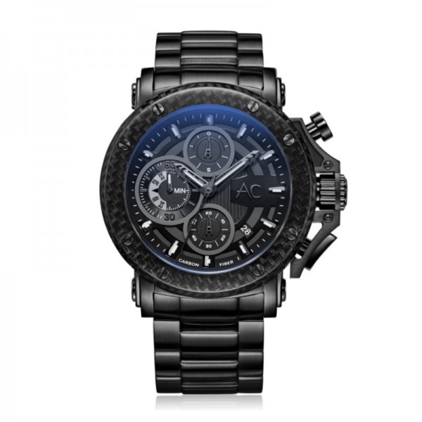 Alexandre Christie AC 9205 Collection Carbon Steel Full Black MCBEPBAGL